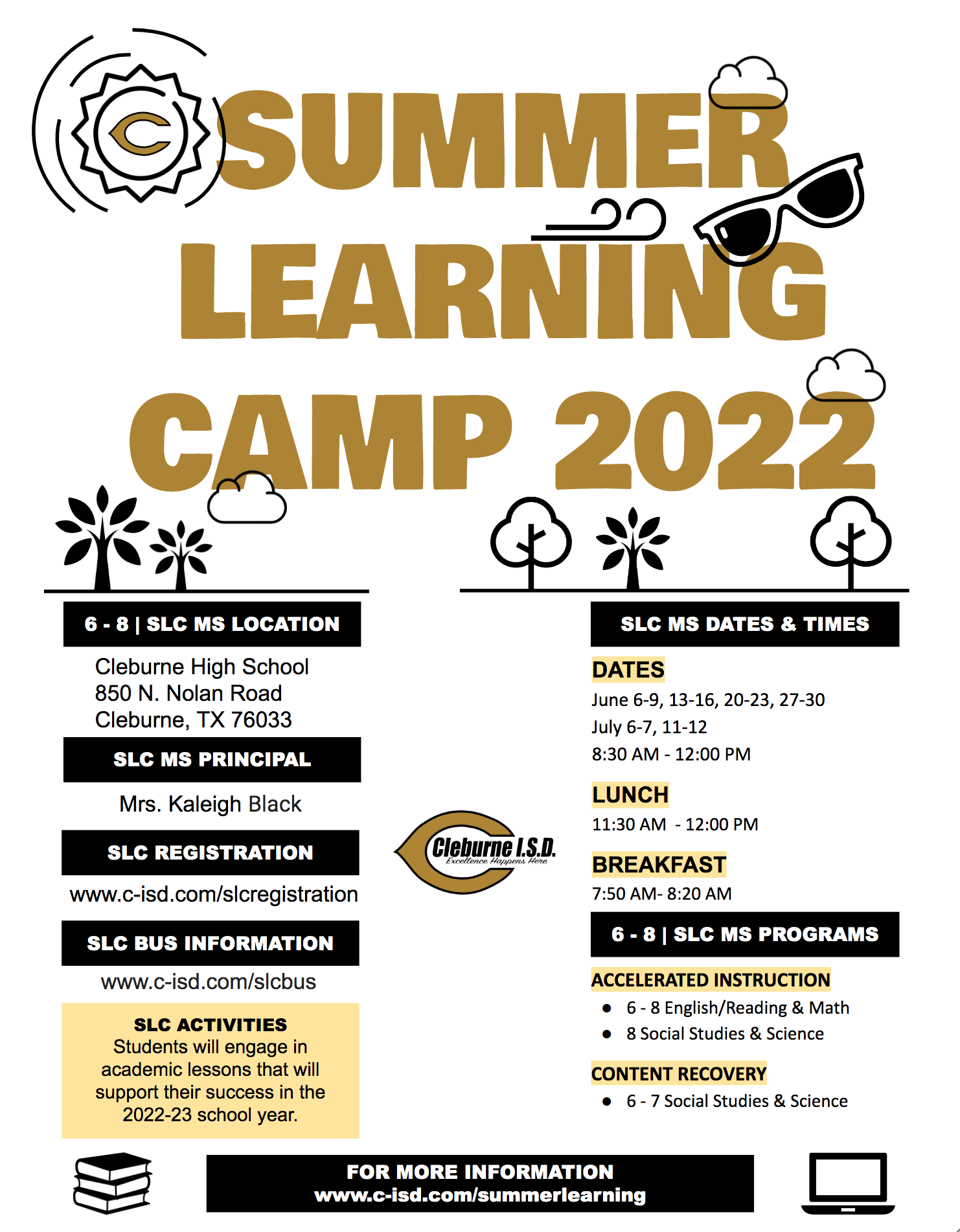 2022 Middle School Summer Learning Instruction